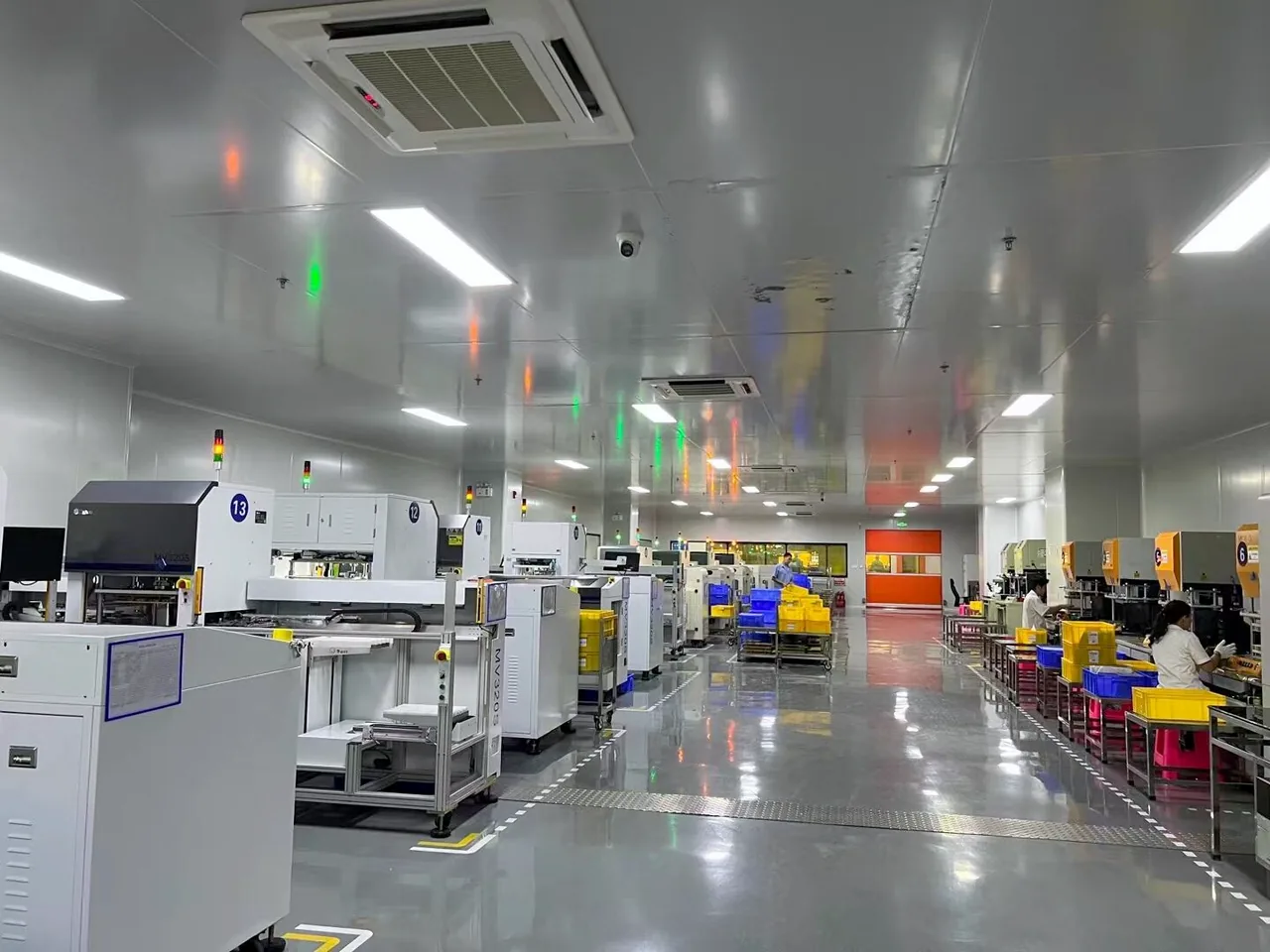 SMT workshop with multiple production lines