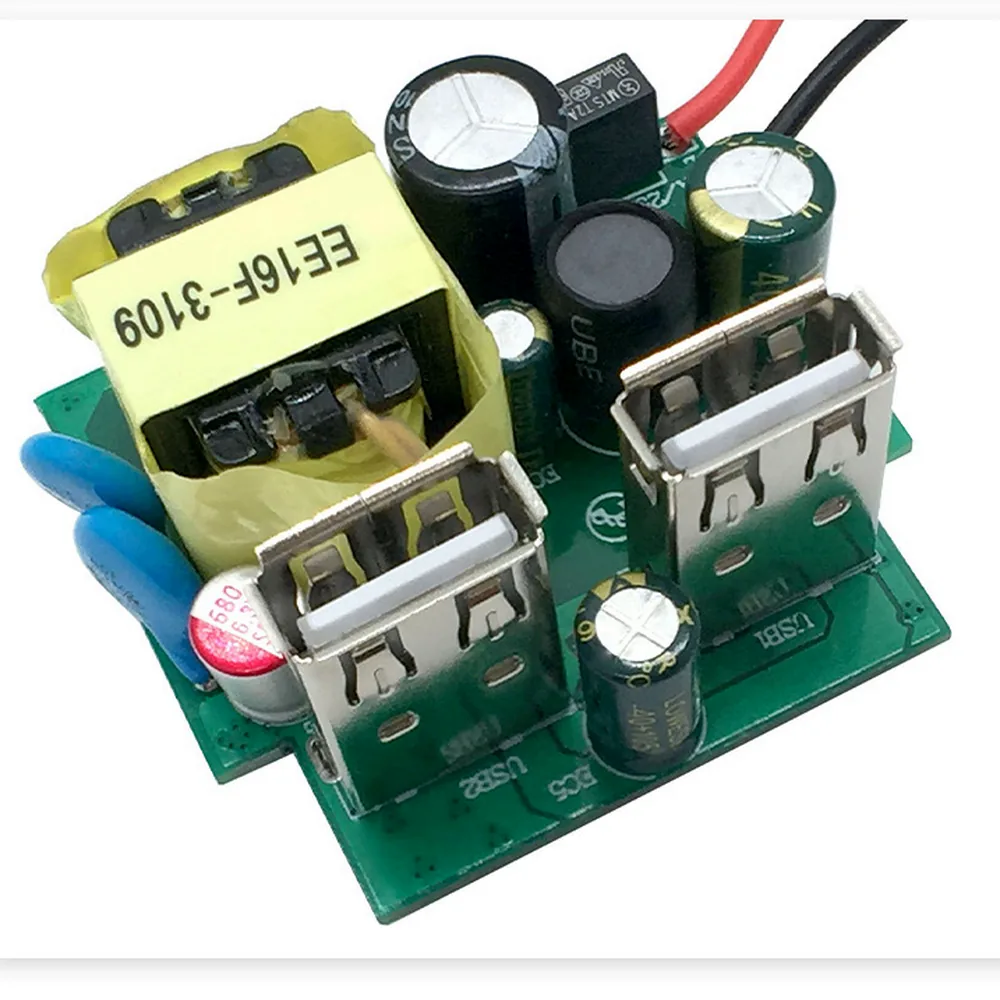 USB power supply module with transformer